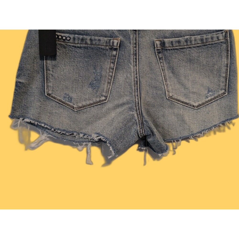 Blank NYC Women's Distressed Denim Shorts Size 25 The Barrow Stripes NEW W/ TAGS - Picture 10 of 15